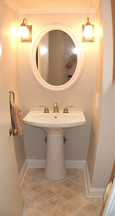 powder pedestal sink