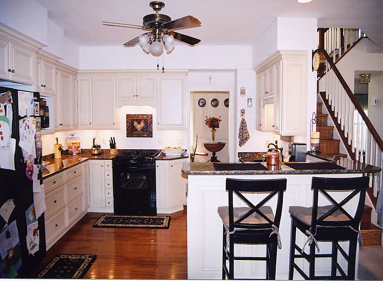 Off White Kitchen Cabinets With Black Countertops