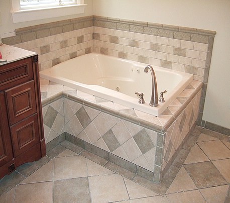 tiled tub jacuzzi