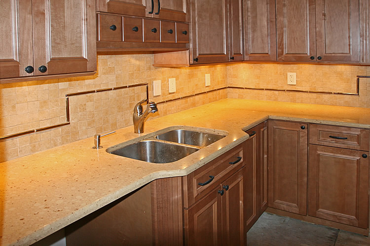 kitchen tile remodeling backsplash glass. Silestone countertop with 